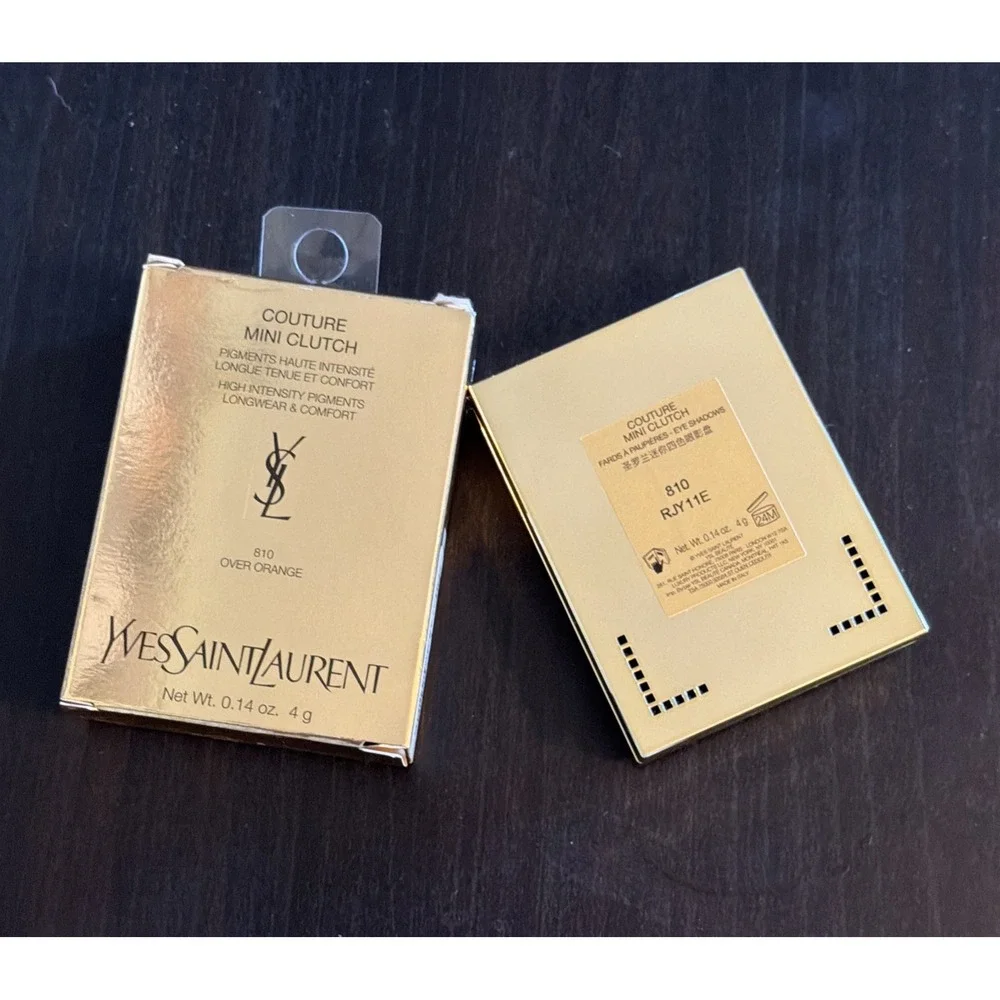 YSL Couture Mini Clutch Eyeshadow Palette #810 over orange